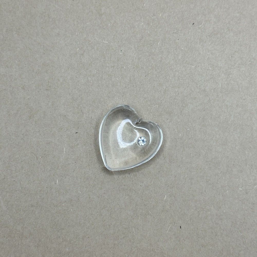 Swarovski Vintage #6221/4 Clear Crystal 16 X 15.5mm Heart Pendant